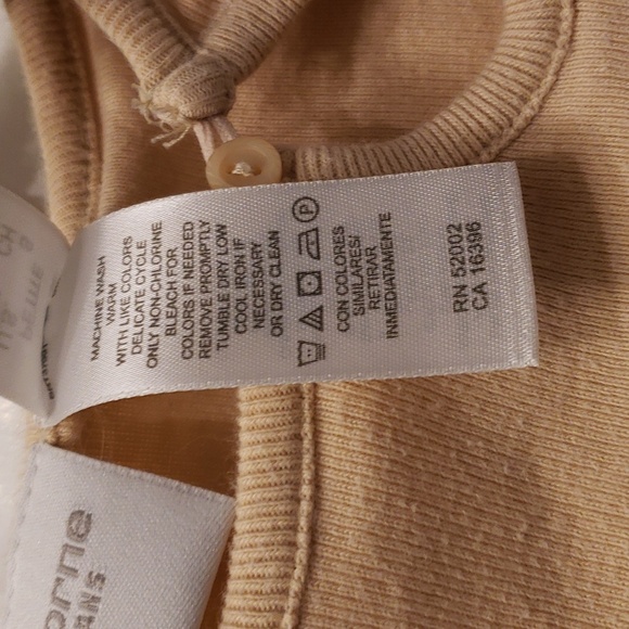 Liz Claiborne Petite Top Tan SZ SP with Button Detail - Picture 5 of 8